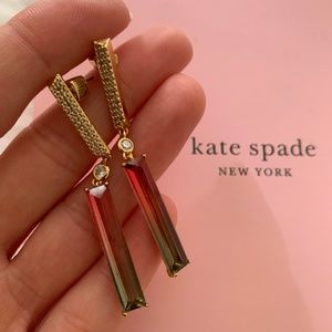 kate spade geo gem drop earrings